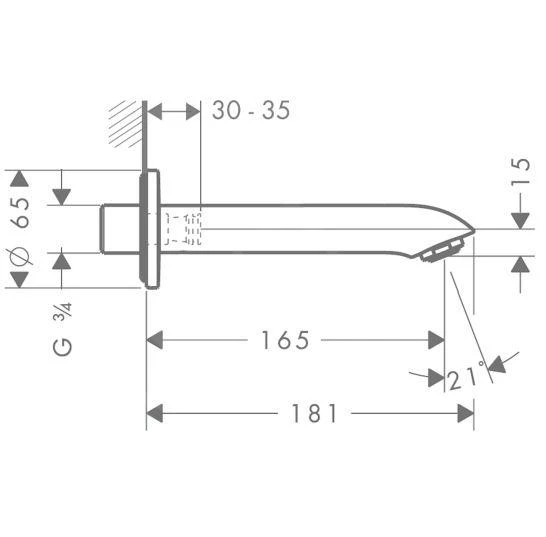 Hansgrohe Metris New - Wanneneinlauf, Verchromt 31494000 2 Hansgrohe Metris New - Wanneneinlauf, Verchromt 31494000 – Bild 2