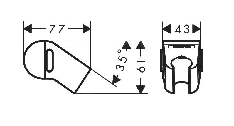 Hansgrohe WallStoris - Schieber, Weiß Matt 27917700 2 Hansgrohe WallStoris - Schieber, Weiß Matt 27917700 – Bild 2