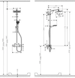 Hansgrohe Crometta - Duschsäule E 240 Showerpipe Mit Thermostatbatterie, EcoSmart 9 L/min, Verchromt 27281000 -Hansgrohe Store 0dc12f3b9aa47699e6b27bb8