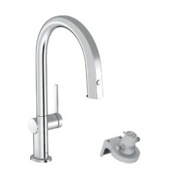Hansgrohe Aqittura M91 - Spültischarmatur Mit Ausziehbarem Auslauf Und Mit Filterfunktion, SBox, Verchromt 76826000