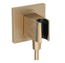 Hansgrohe Fixfit - Wandanschlussbogen Mit Brausehalter, Bronze Gebürstet 26889140