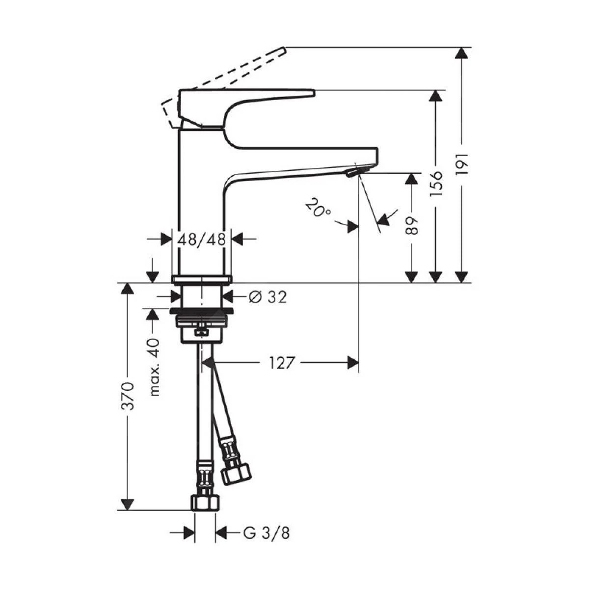 Hansgrohe Metropol - Waschtischventil, EcoSmart, Chrom 32501000 2 Hansgrohe Metropol - Waschtischventil, EcoSmart, Chrom 32501000 – Bild 2