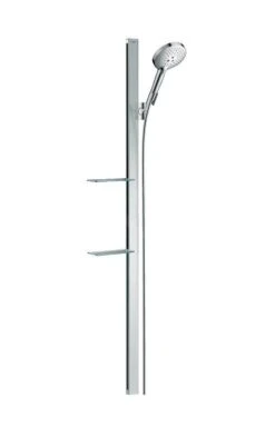Hansgrohe Raindance - Brausegarnitur Select S 120, 3 Stahlen, Duschstange 1,5 M, Verchromt 27646000