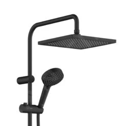 Hansgrohe Vernis Shape - Brausegarnitur Showerpipe 240 Mit Wannenthermostat, 2 Strahlarten, Schwarz Matt 26900670 -Hansgrohe Store 2577baf3040c605e6c83719c