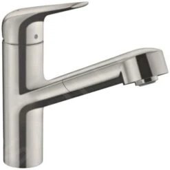 Hansgrohe Focus M42 - Spültischarmatur M4214-H150 Mit Ausziehbarer Geschirrbrause, SBOX, Edelstahl 71829800
