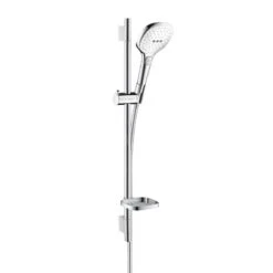 Hansgrohe Raindance Select E - Brausegarnitur 120, EcoSmart 9l/min, 3 Strahlen, Weiß / Verchromt 26622400