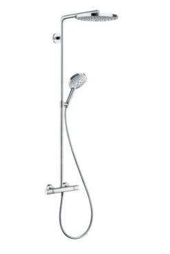 Hansgrohe Raindance Select S - Duschsäule Mit Thermostatbatterie 240 Mm, 2 Strahlen, Weiß / Verchromt 27129400
