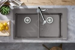 Hansgrohe Abwäschen - Granit-Einbauspülbecken S510-F770, Betongrau 43316380 -Hansgrohe Store 57181ac16e8da9f252dfb4f7