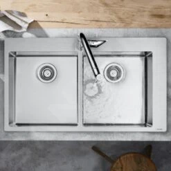 Hansgrohe Abwäschen - Einbauspülbecken S711-F765, Edelstahl 43303800 -Hansgrohe Store 58ed0e3a3184e224b864db92