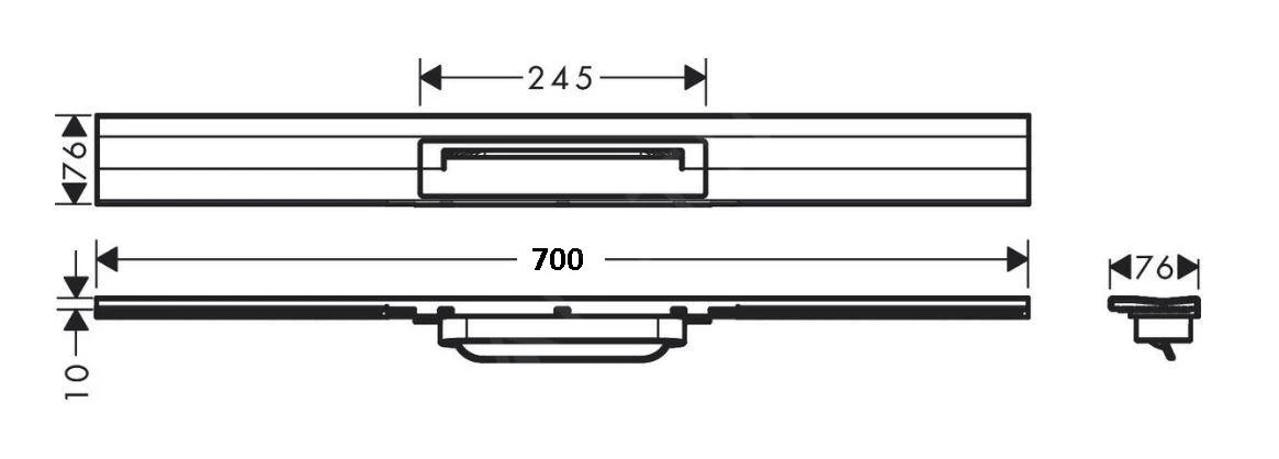Hansgrohe RainDrain Flex - Duschrinne 700 Mit Edelstahlrost, Kürzbar, Zur Wandmontage, Polierte Goldoptik 56050990 2 Hansgrohe RainDrain Flex - Duschrinne 700 Mit Edelstahlrost, Kürzbar, Zur Wandmontage, Polierte Goldoptik 56050990 – Bild 2