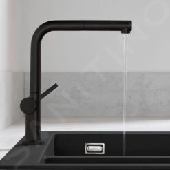Hansgrohe M54 - Spültischarmatur Talis Mit Ausziehbarer Brause, Schwarz Matt 72808670 -Hansgrohe Store 688d6abb7a690b594184d1b6