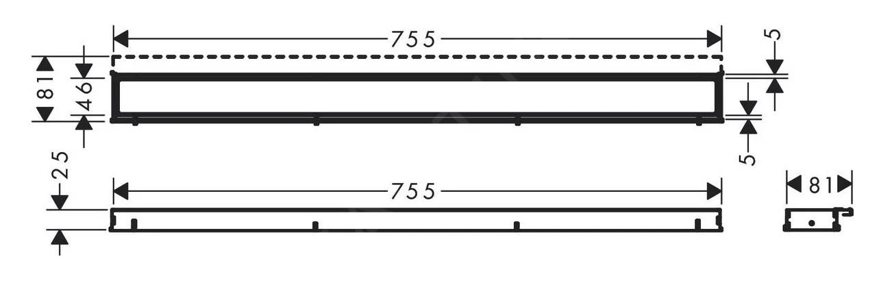 Hansgrohe RainDrain Match - Duschrinne 800 Mit Edelstahlrost, Mit Höhenverstellbarem Rahmen, Schwarz 56038610 2 Hansgrohe RainDrain Match - Duschrinne 800 Mit Edelstahlrost, Mit Höhenverstellbarem Rahmen, Schwarz 56038610 – Bild 2