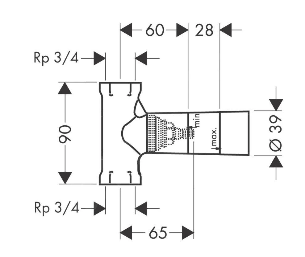 Hansgrohe Montageelemente - Grundkörper Für Abstellventil Unterputz DN 20 15970180 2 Hansgrohe Montageelemente - Grundkörper Für Abstellventil Unterputz DN 20 15970180 – Bild 2