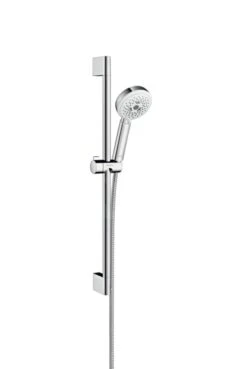 Hansgrohe Crometta 100 - Brausegarnitur Multi 0,65 M, 3 Strahlen, Weiß / Verchromt 26650400