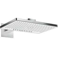 Hansgrohe Rainmaker Select - Kopfbrause 460, Ausladung 460 Mm, EcoSmart 9 L/min, 2 Strahlen, Weiß / Verchromt 24015400