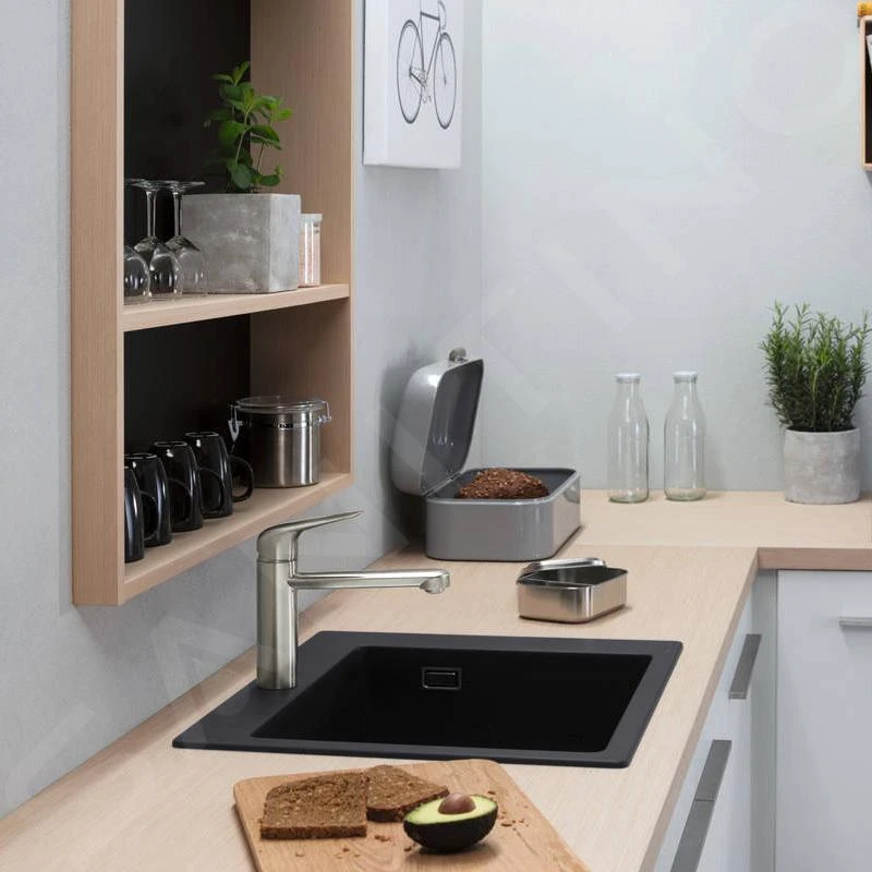 Hansgrohe Abwäschen - Granit-Einbauspülbecken S510-F450, Graphitschwarz 43312170 4 Hansgrohe Abwäschen - Granit-Einbauspülbecken S510-F450, Graphitschwarz 43312170 – Bild 4