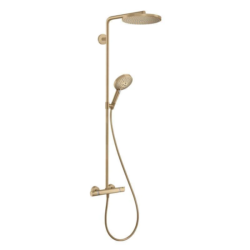 Hansgrohe Raindance Select S - Duschsäule Showerpipe Mit Thermostatbatterie, 1jet, Bronze Gebürstet 27633140 1 Hansgrohe Raindance Select S - Duschsäule Showerpipe Mit Thermostatbatterie, 1jet, Bronze Gebürstet 27633140