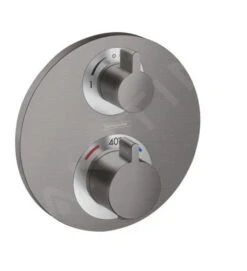 Hansgrohe Ecostat S - Thermostatarmatur - Unterputz Für 2 Verbraucher, Schwarz Chrom Gebürstet 15758340