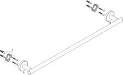 Hansgrohe Logis Universal Badetuchhalter 41716000 Chrom, 600mm, Messing -Hansgrohe Store Hansgrohe Logis Universal Badetuchhalter 41716000 chrom 600mm Messing 2