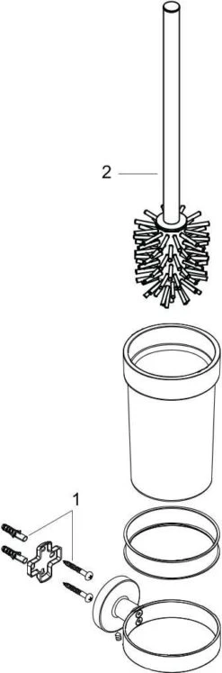 Hansgrohe Logis Universal Bürstengarnitur 41722000 Mit Glaseinsatz, Messing, Wandversion, Chrom -Hansgrohe Store Hansgrohe Logis Universal Buerstengarnitur 41722000 mit Glaseinsatz Messing Wandversion chrom 2