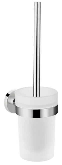 Hansgrohe Logis Universal Bürstengarnitur 41722000 Mit Glaseinsatz, Messing, Wandversion, Chrom