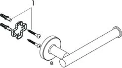 Hansgrohe Logis Universal Papierhalter 41726000 Messing, Ohne Deckel, Chrom -Hansgrohe Store Hansgrohe Logis Universal Papierhalter 41726000 Messing ohne Deckel chrom 2