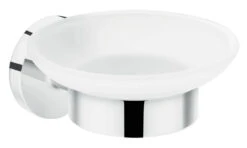 Hansgrohe Logis Universal Seifenhalter 41715000 Chrom, Mit Glasschale, Messing