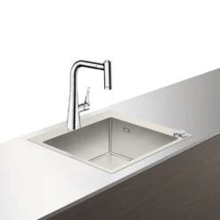 Hansgrohe Select C71-F450-01 Spülencombi 43207000 Chrom, Mit SBox, 1 Hauptbecken