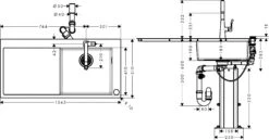 Hansgrohe Select C71-F450-02 Spülencombi 43208800 Edelstahl-optik, Mit SBox, Abtropffläche 4 Hansgrohe Select C71-F450-02 Spülencombi 43208800 Edelstahl-optik, Mit SBox, Abtropffläche -Hansgrohe Store Hansgrohe Select C71 F450 02 Spuelencombi 43208800 edelstahl optik mit sBox Abtropfflaeche 1