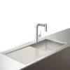 Hansgrohe Select C71-F450-02 Spülencombi 43208800 Edelstahl-optik, Mit SBox, Abtropffläche