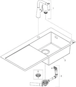 Hansgrohe Select C71-F450-02 Spülencombi 43208800 Edelstahl-optik, Mit SBox, Abtropffläche 5 Hansgrohe Select C71-F450-02 Spülencombi 43208800 Edelstahl-optik, Mit SBox, Abtropffläche -Hansgrohe Store Hansgrohe Select C71 F450 02 Spuelencombi 43208800 edelstahl optik mit sBox Abtropfflaeche 2