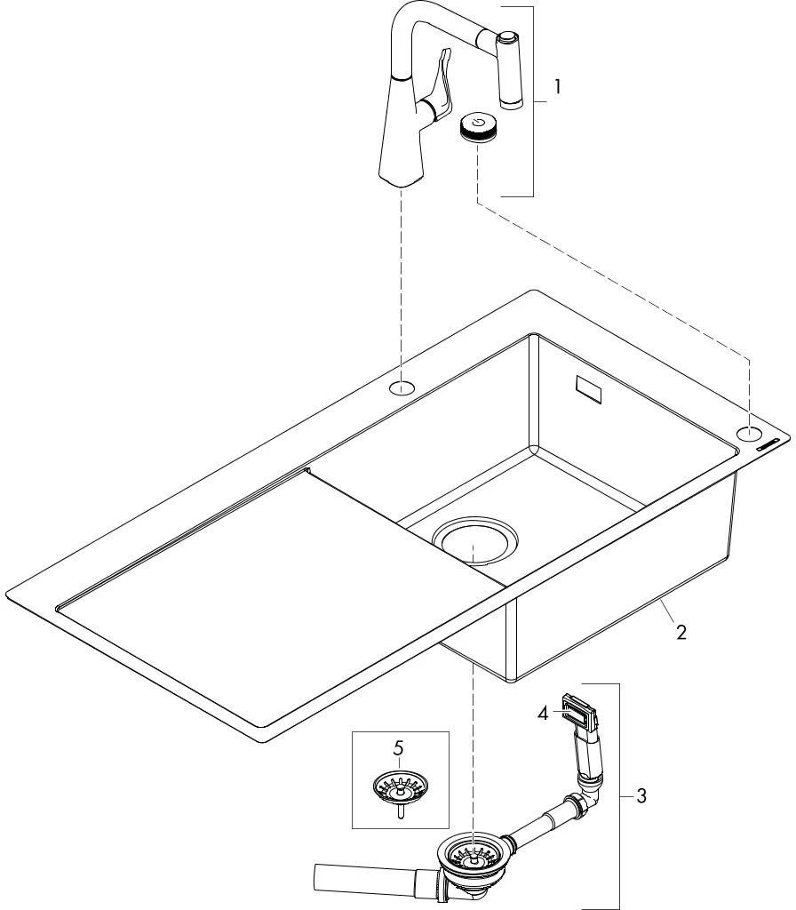 Hansgrohe Select C71-F450-02 Spülencombi 43208800 Edelstahl-optik, Mit SBox, Abtropffläche 3 Hansgrohe Select C71-F450-02 Spülencombi 43208800 Edelstahl-optik, Mit SBox, Abtropffläche – Bild 3