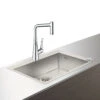 Hansgrohe Select C71-F660-03 Spülencombi 43209800 Edelstahl-optik, Mit SBox, 1 Hauptbecken