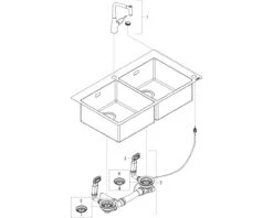 Hansgrohe Select C71-F765-05 Spülencombi 43211000 Chrom, Mit SBox, 2 Hauptbecken -Hansgrohe Store Hansgrohe Select C71 F765 05 Spuelencombi 43211000 chrom mit sBox 2 Hauptbecken 2