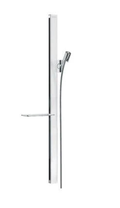 Hansgrohe Unica'E - Duschstange 900 Mm, Mit Duschschlauch, Weiß / Verchromt 27640400