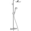 Hansgrohe Croma Select S - Duschsäule Showerpipe 180 Mit Thermostatbatterie, 2 Strahlen, Weiß / Verchromt 27253400