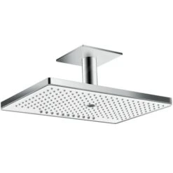 Hansgrohe Rainmaker Select - Kopfbrause 460, Ausladung 100 Mm, 3 Strahlen, Weiß / Verchromt 24006400