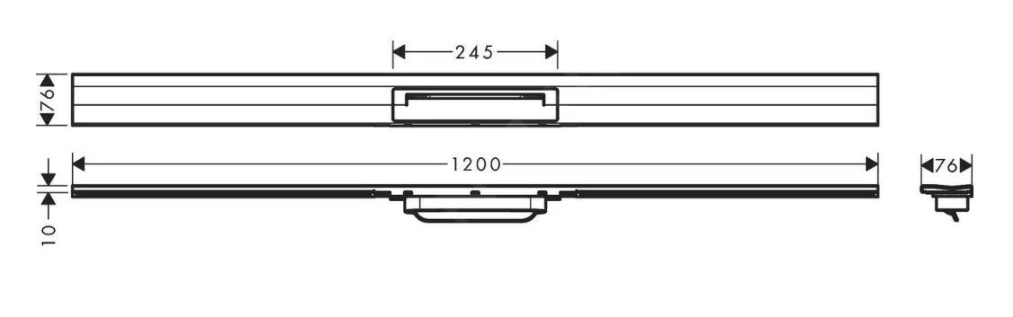 Hansgrohe RainDrain Flex - Duschrinne 1200 Mit Edelstahlrost, Kürzbar, Zur Wandmontage, Schwarz Verchromt Gebürstet 56054340 2 Hansgrohe RainDrain Flex - Duschrinne 1200 Mit Edelstahlrost, Kürzbar, Zur Wandmontage, Schwarz Verchromt Gebürstet 56054340 – Bild 2