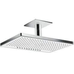 Hansgrohe Rainmaker Select - Kopfbrause 460, Ausladung 100 Mm, EcoSmart 9 L/min, 2 Strahlen, Weiß / Verchromt 24014400