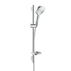 Hansgrohe Raindance Select E - Brausegarnitur 120, 3 Strahlen, Weiß / Verchromt 26620400