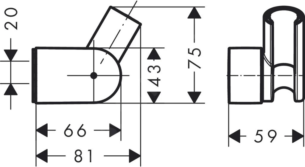 Hansgrohe Croma Classic - Brausehalter Porter Vario, Verchromt 28328000 2 Hansgrohe Croma Classic - Brausehalter Porter Vario, Verchromt 28328000 – Bild 2