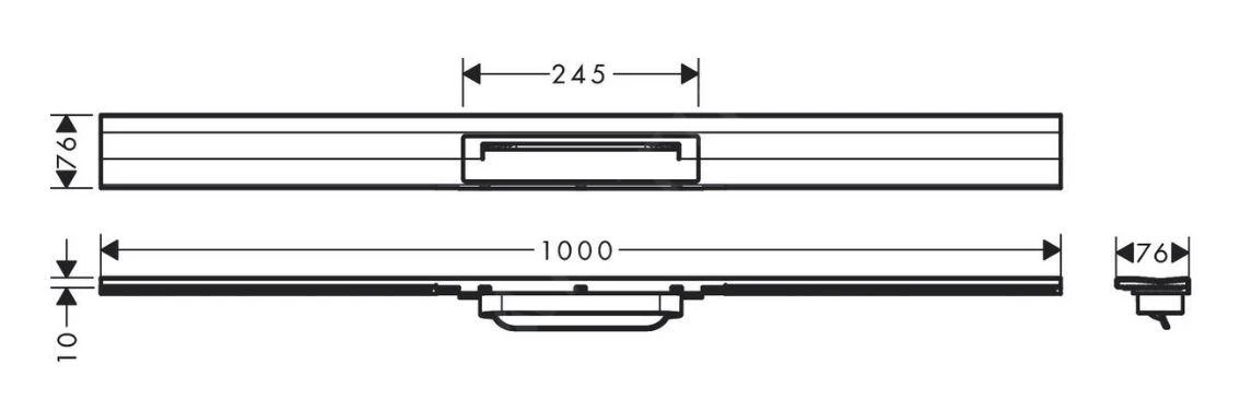 Hansgrohe RainDrain Flex - Duschrinne 1000 Mit Edelstahlrost, Kürzbar, Zur Wandmontage, Bronze Gebürstet 56053140 2 Hansgrohe RainDrain Flex - Duschrinne 1000 Mit Edelstahlrost, Kürzbar, Zur Wandmontage, Bronze Gebürstet 56053140 – Bild 2