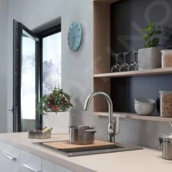 Hansgrohe Abwäschen - Granit-Einbauspülbecken S510-F450, Steingrau 43312290 -Hansgrohe Store ea1fe44f9d450f060e5a6233