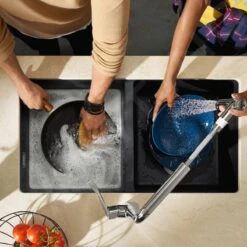 Hansgrohe Abwäschen - Granit-Unterbauspülbecken S510-U770, Graphitschwarz 43434170 -Hansgrohe Store ed57b550392297a6e8fed79e