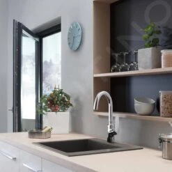 Hansgrohe Abwäschen - Granit-Einbauspülbecken S510-F450, Steingrau 43312290 -Hansgrohe Store ef7f5d02ed7b85a401f68f4d