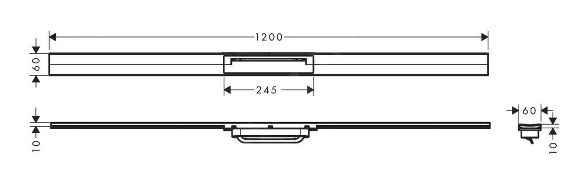 Hansgrohe RainDrain Flex - Duschrinne 1200 Mit Edelstahlrost, Kürzbar, Freie Montage, Verchromt 56047000 2 Hansgrohe RainDrain Flex - Duschrinne 1200 Mit Edelstahlrost, Kürzbar, Freie Montage, Verchromt 56047000 – Bild 2