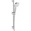 Hansgrohe Croma Select E - Brausegarnitur Vario 0,65 M, EcoSmart 9 L/min, Weiß / Verchromt 26583400