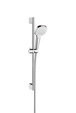 Hansgrohe Croma Select E - Brausegarnitur Vario 0,65 M, EcoSmart 9 L/min, Weiß / Verchromt 26583400