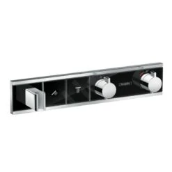 Hansgrohe RainSelect - Thermostat-Duscharmatur - Unterputz Für 2 Verbraucher, Schwarz / Verchromt 15355600