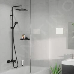 Hansgrohe Vernis Shape - Brausegarnitur Showerpipe 240 Mit Wannenthermostat, 2 Strahlarten, Schwarz Matt 26900670 -Hansgrohe Store ff3edda4aeb28417d68ed091